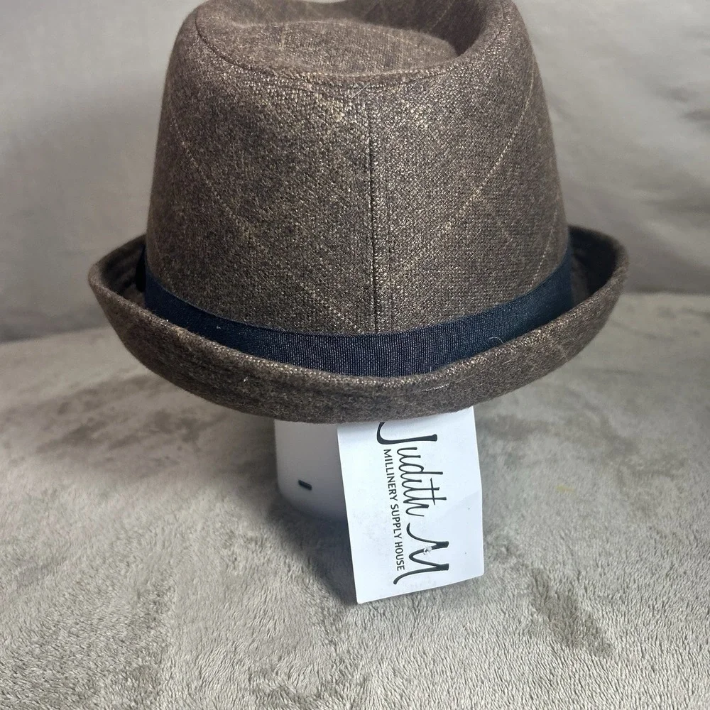 MirMar Judith M Bronze Brown Fedora Hat L/XL NWT Polyester Millinery